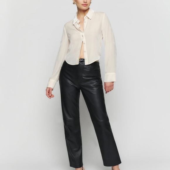 Reformation Cam Velvet Top Size S White - Picture 3 of 9